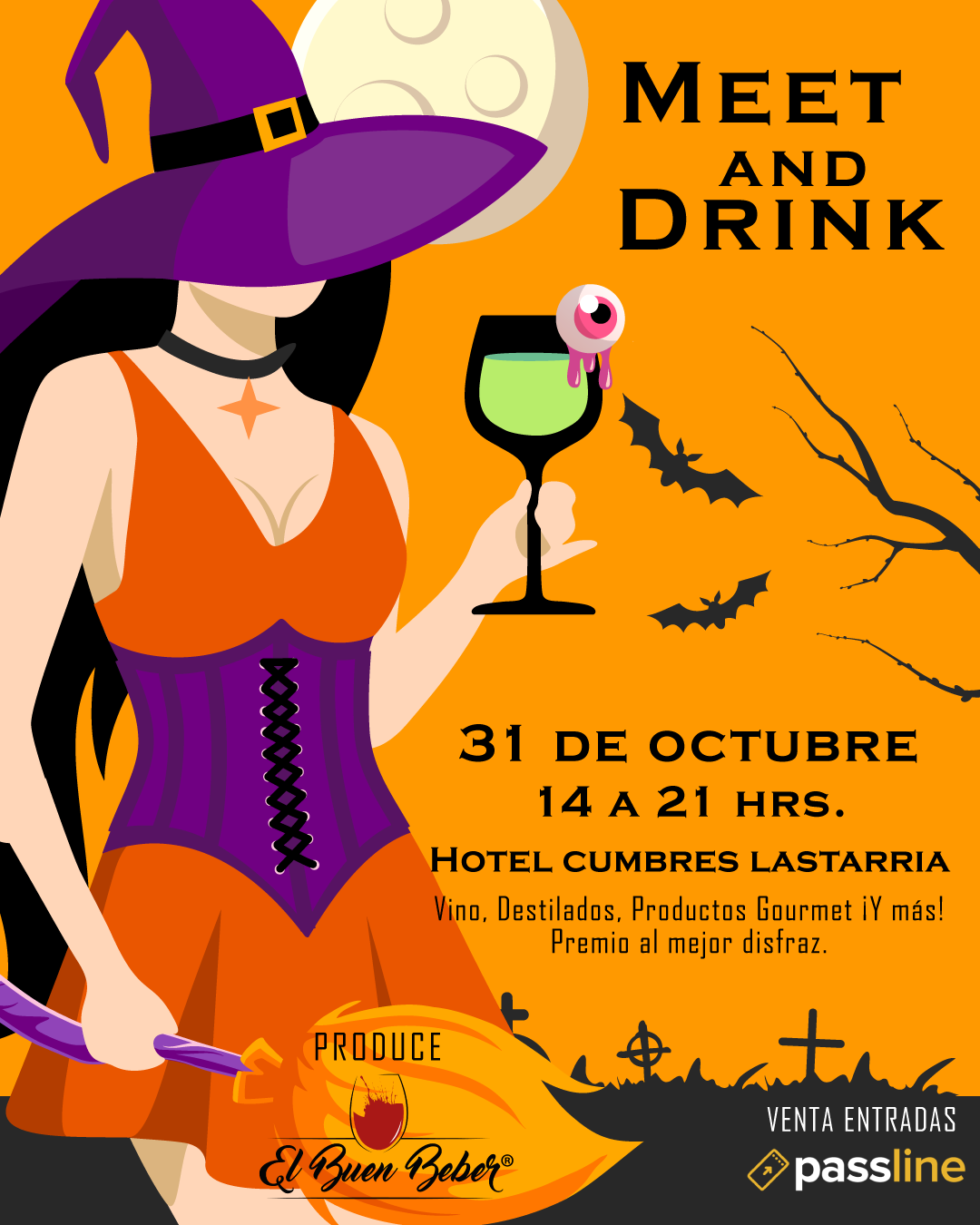 Vino o Truco: Meet and Drink cierra el año con vinos, gastronomía y Halloween en Lastarria